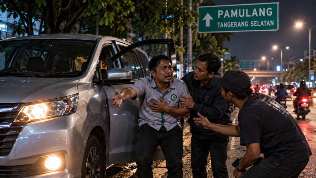 begal sopir taksi online Tangsel di Pamulang